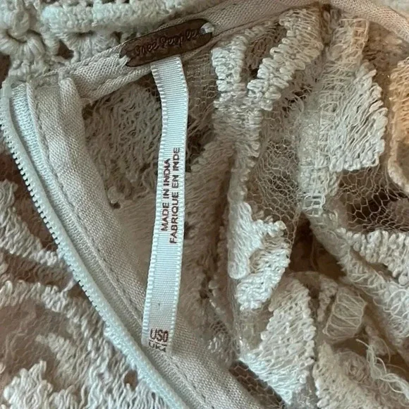 Free People Cream Lace Mini Dress - Picture 9 of 10